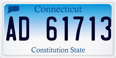 CT license plate AD61713