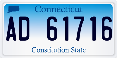 CT license plate AD61716