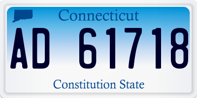 CT license plate AD61718