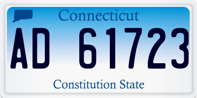 CT license plate AD61723