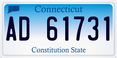 CT license plate AD61731