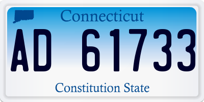 CT license plate AD61733