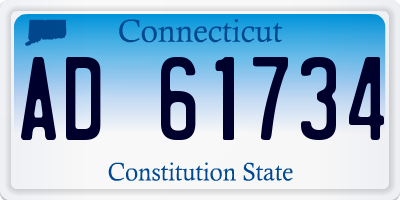 CT license plate AD61734