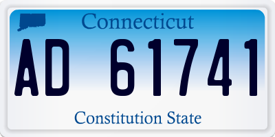 CT license plate AD61741
