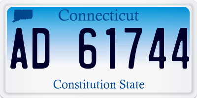 CT license plate AD61744