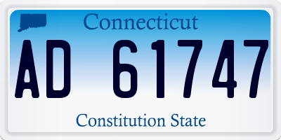 CT license plate AD61747