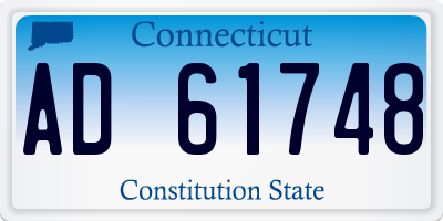 CT license plate AD61748
