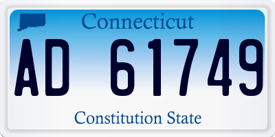 CT license plate AD61749