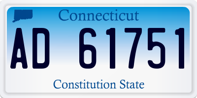 CT license plate AD61751