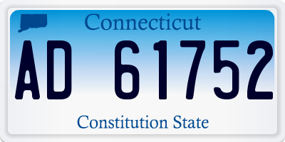 CT license plate AD61752