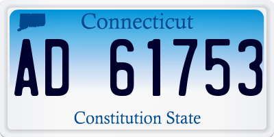 CT license plate AD61753