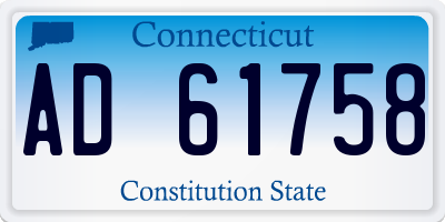 CT license plate AD61758