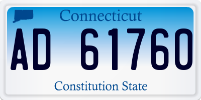 CT license plate AD61760