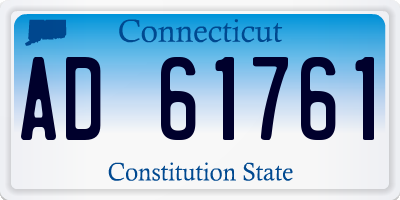 CT license plate AD61761