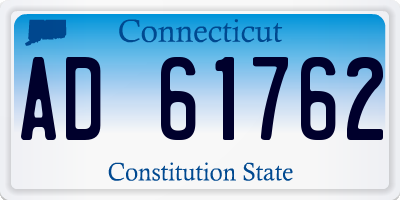 CT license plate AD61762