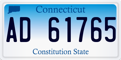 CT license plate AD61765