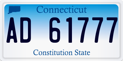 CT license plate AD61777