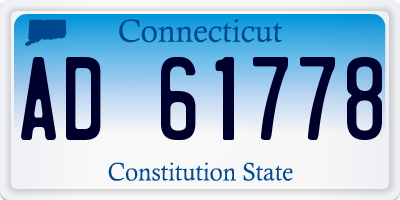 CT license plate AD61778