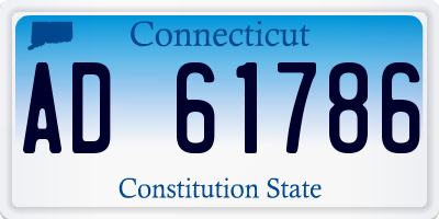 CT license plate AD61786