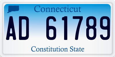 CT license plate AD61789