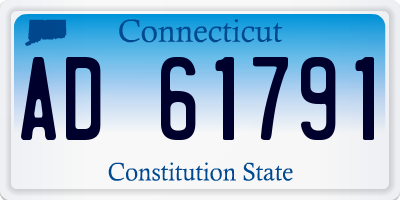 CT license plate AD61791