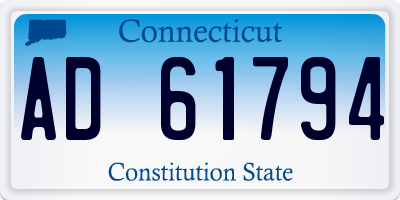 CT license plate AD61794