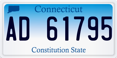 CT license plate AD61795