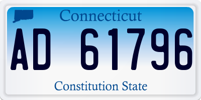 CT license plate AD61796