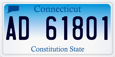 CT license plate AD61801