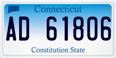 CT license plate AD61806