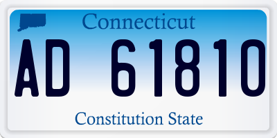 CT license plate AD61810