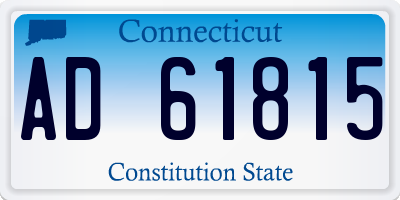 CT license plate AD61815