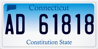 CT license plate AD61818