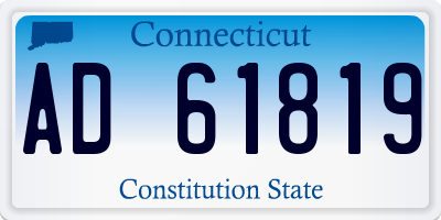 CT license plate AD61819