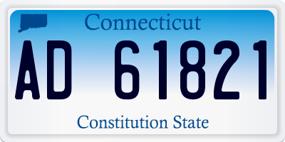 CT license plate AD61821