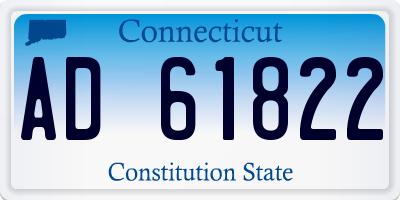 CT license plate AD61822