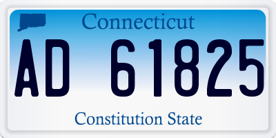 CT license plate AD61825