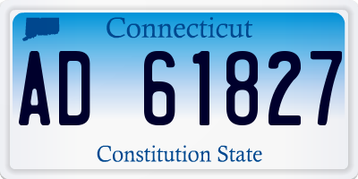 CT license plate AD61827