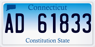 CT license plate AD61833