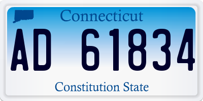 CT license plate AD61834