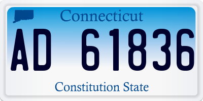CT license plate AD61836