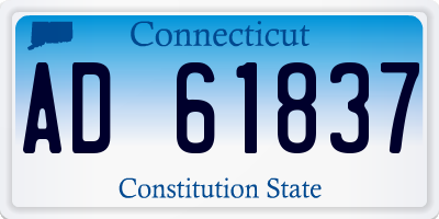 CT license plate AD61837