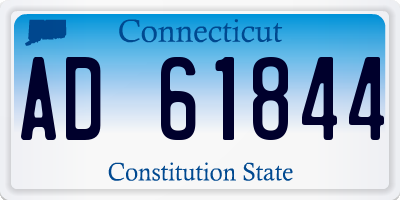 CT license plate AD61844