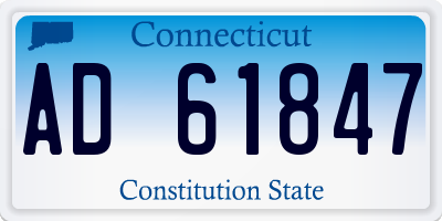 CT license plate AD61847