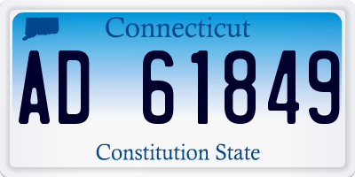CT license plate AD61849