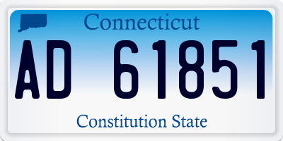 CT license plate AD61851