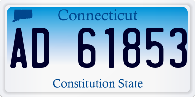 CT license plate AD61853