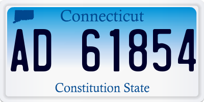 CT license plate AD61854