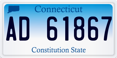 CT license plate AD61867
