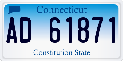 CT license plate AD61871